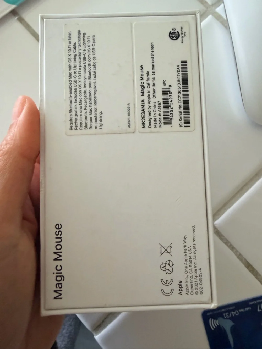 Apple White Magic Mouse 2 — Wireless Multi-Touch Mouse